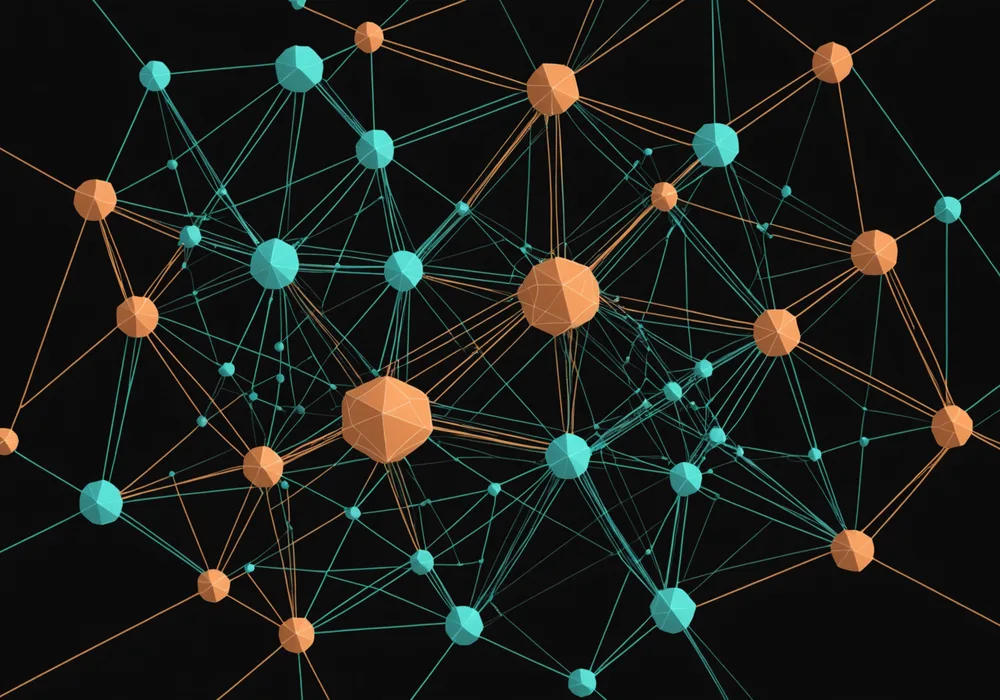 Abstract visualization of OSCAR's AI scheduling algorithm inputs — traffic, job complexity, professional ratings